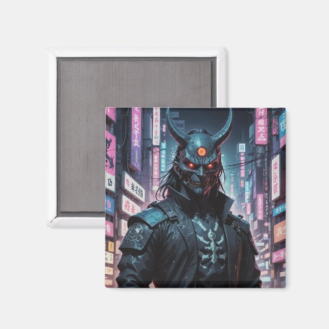 Íman Cyberpunk Demon Samurai (Front/Back)