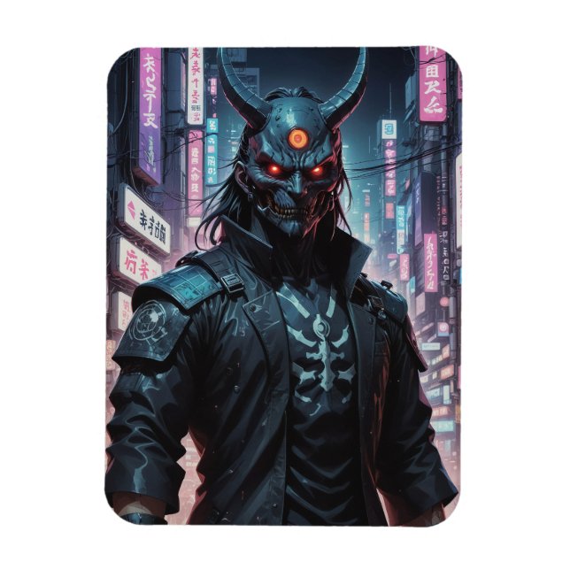 Íman Cyberpunk Demon Samurai (Vertical)
