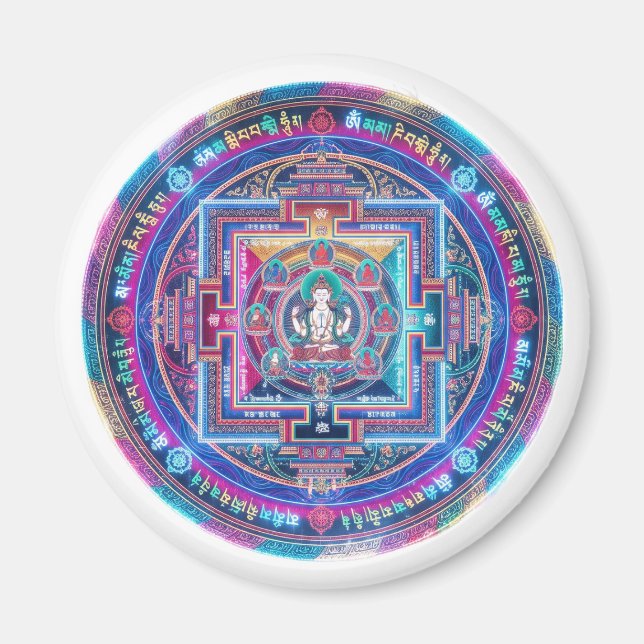 Íman Cyberpunk Mandala (Frente)