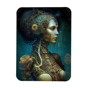 Íman Cyborg Fantasy Sci-Fi Art