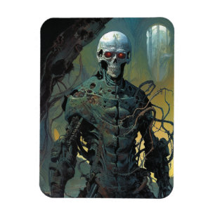 Íman Cyborg Skeleton Futurística Science Fiction