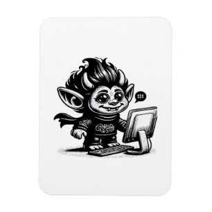 Íman Cyborg Troll da Internet Whimsigoth Desenho de Art