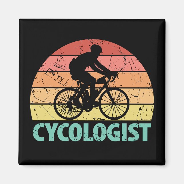 Íman Cycologist Funny Cycling (Frente)