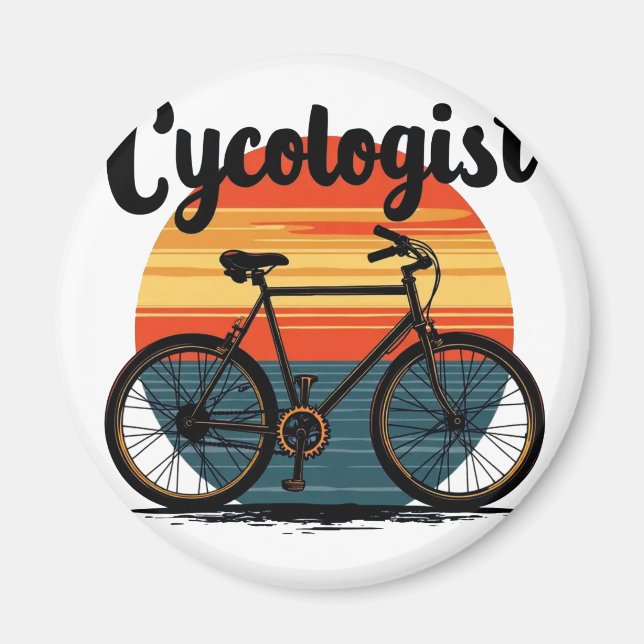 Íman Cycologista: Energetic Biker Tee - for Cycling (Frente)