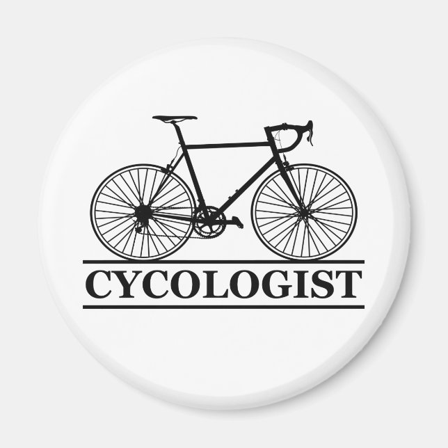 Íman Cycologista Engraçado Ciclismo para Ciclistas e Bi (Frente)