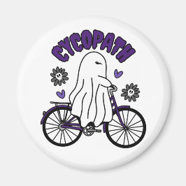 Íman Cycopath Halloween Ghost em Bicicleta Roxa