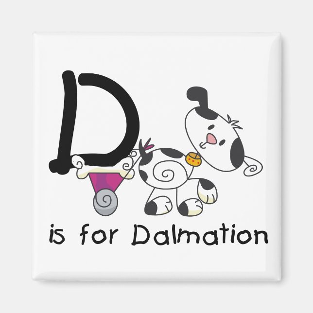 Íman D é para t-shirt e presentes de Dalmation (Frente)