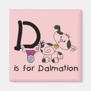 Íman D é para t-shirt e presentes de Dalmation
