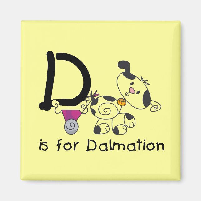 Íman D é para t-shirt e presentes de Dalmation (Frente)