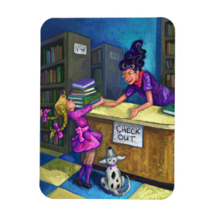 Íman Da biblioteca da verificação trabalhos de arte