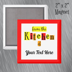 Íman Da Cozinha do Retro Ímã de Geladeira Personalizado