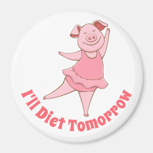 Íman Da dieta ímã engraçado amanhã