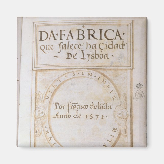 Íman Da Fabrica que falece ha Cidade de Lysboa" (Frente)