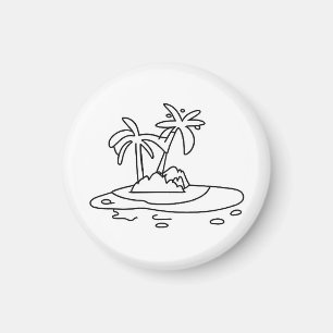 íman da Ilha do Paraíso, desenho de linha