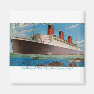 Íman Da linha branca da estrela de Cunard Queen Mary