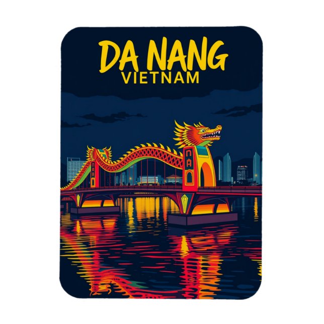 Íman Da Nang Vietnam Dragon Bridge Viagem (Vertical)