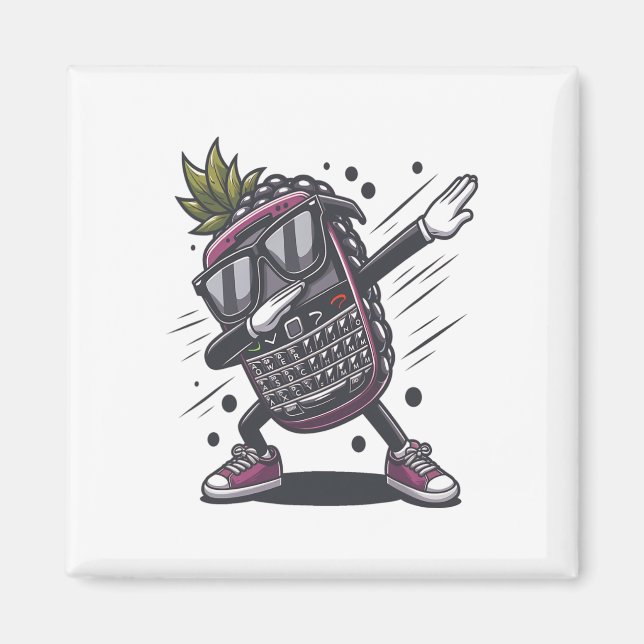 Íman Dab Blackberry Dancing Dabbing Blackberry Fruta (Frente)