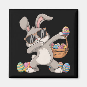 Íman Dabbing Dab Rabbit Bunny Easter Cesto de Ovos