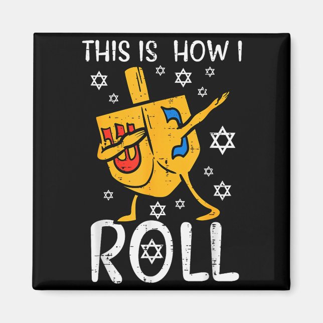Íman Dabbing Dreidel Ugly Hanukkah Funny Chanukah Men W (Frente)