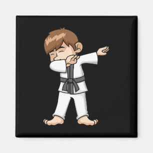 Íman Dabbing Karate Boy Engraçado Cartoon de Artes Marc