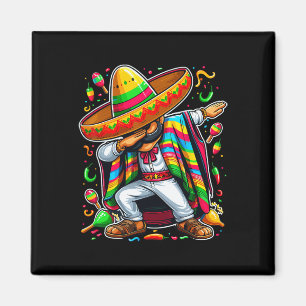 Íman Dabbing Mexicano Poncho Cinco De Mayo