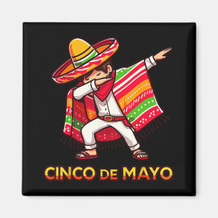Íman Dabbing Poncho Mexicano Cinco De Mayo Festa 3