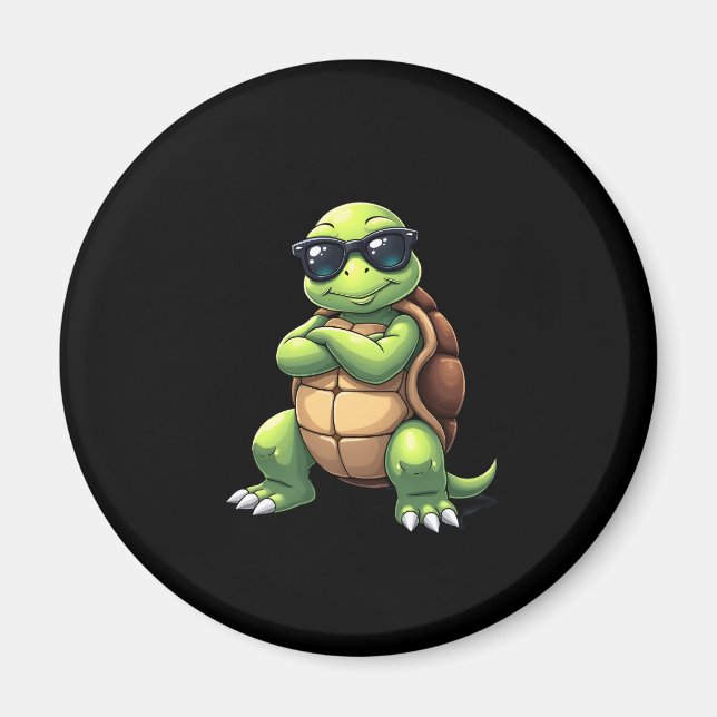 Íman Dabbing Sea Turtle Animal Lover Save The Turtles ( (Frente)