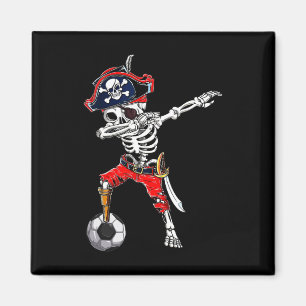 Íman Dabbing Skeleton Pirate E Soccer Ll Halloween Co