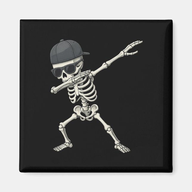 Íman Dabbing Skeleton Pirate Halloween Kids Jolly Roger (Frente)