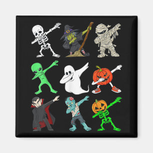 Íman Dabbing Skeleton Witness E Monstros Halloween
