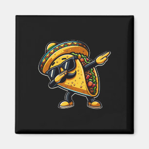 Íman Dabbing Taco Cinco De Mayo Funny Pais Mexicanos D