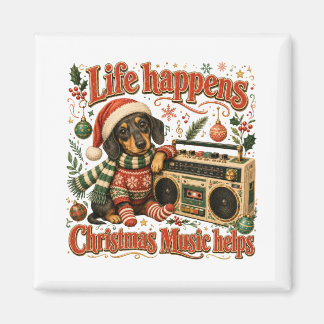 Íman Dachshund A Vida Acontece Música de Natal Ajuda