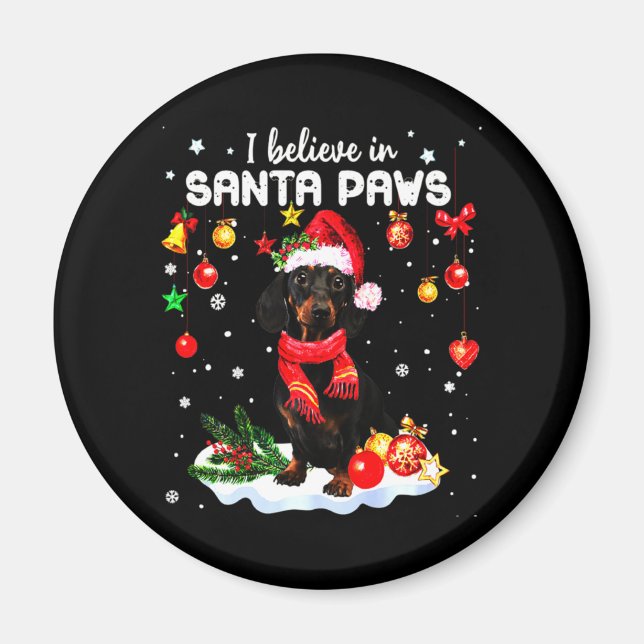 Íman Dachshund Cute Christmas (Frente)