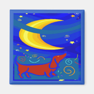 Íman Dachshund da noite estrelado