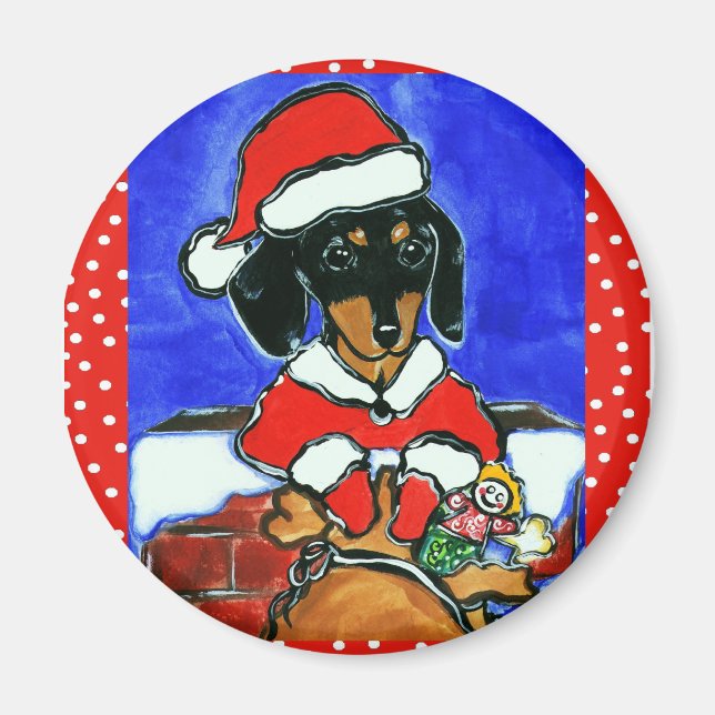 Íman Dachshund de Natal (Frente)