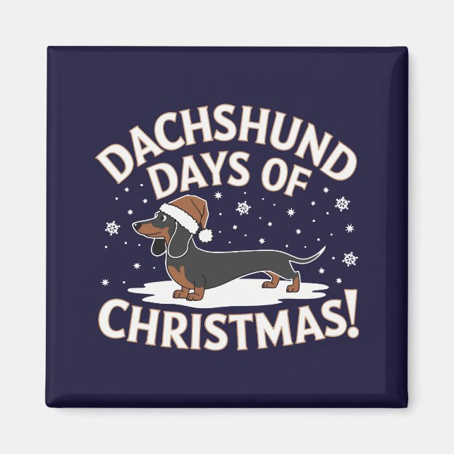 Íman Dachshund dias de Natal! (Frente)