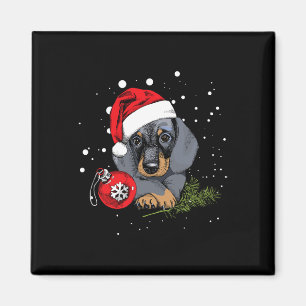 Íman Dachshund Dog Árvore de Natal Papais noeis Luzes X