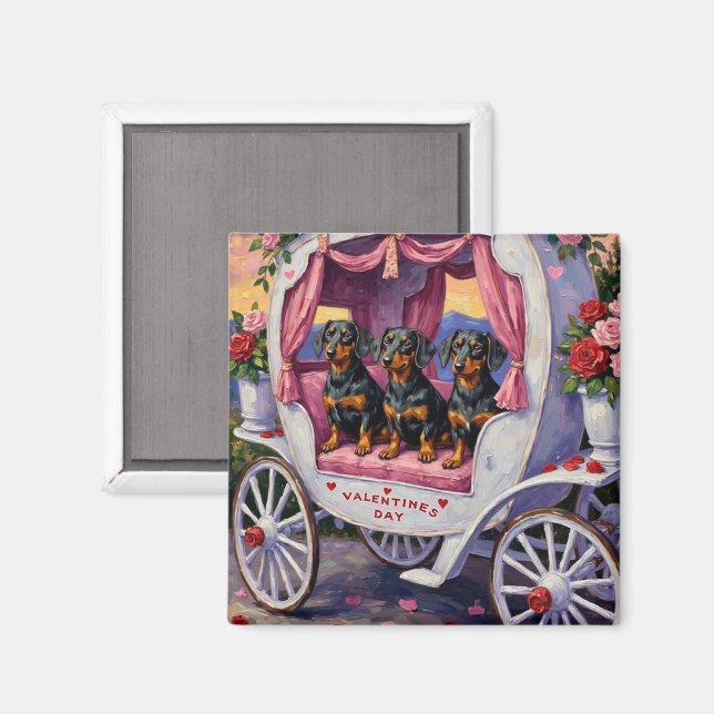 Íman Dachshund Dog Valentine's Day (Front/Back)