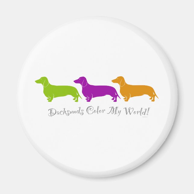 Íman Dachshund - Doxie designs artísticos originais (Frente)