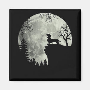 Íman Dachshund E Lua Halloween