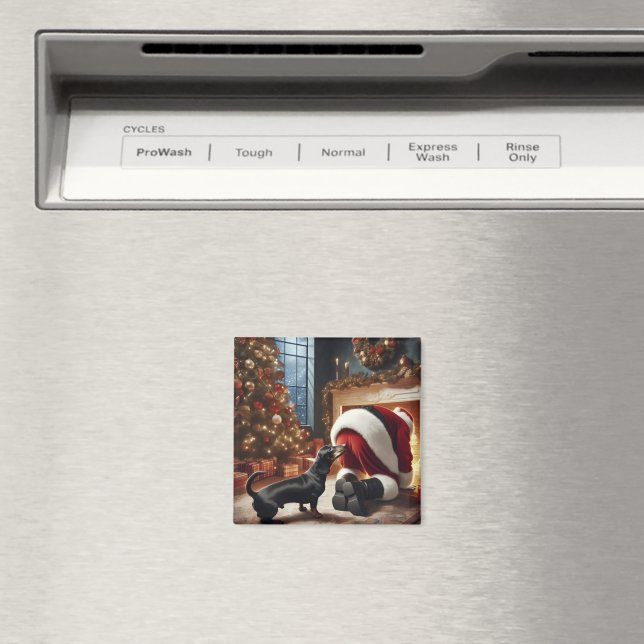 Íman Dachshund e Papai Noel  (In Situ (Dishwasher))