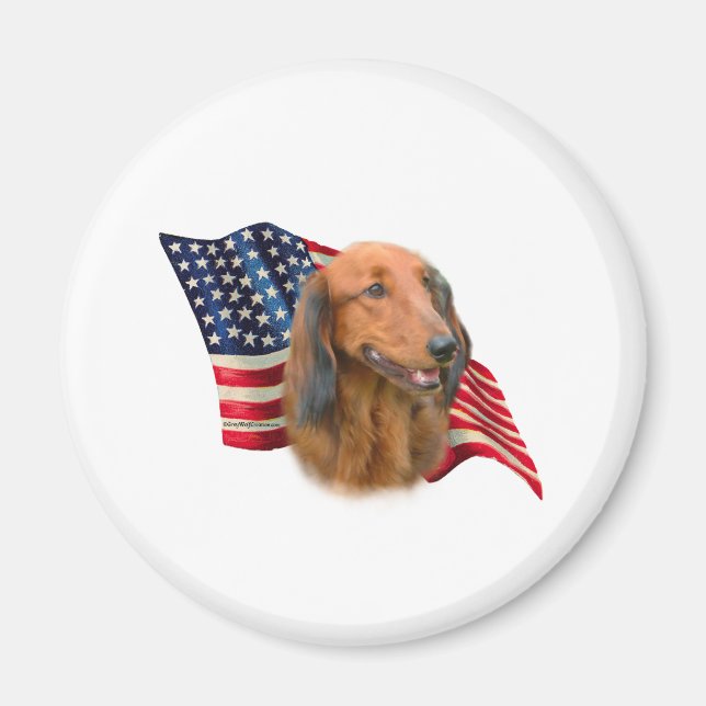 Íman Dachshund Flag (Frente)