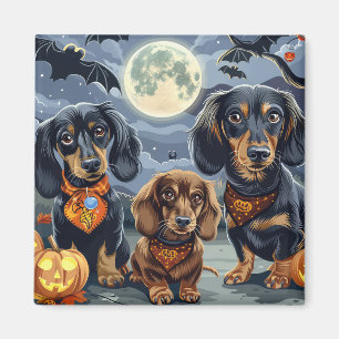 Íman Dachshund Halloween Spooky
