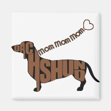 Dachshund Mãe - Doxie Preto e Tan - Coração