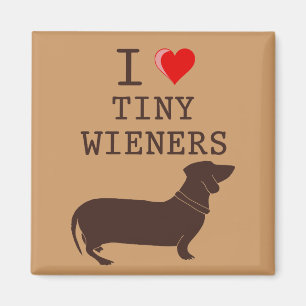 Íman Dachshund minúsculo do Wiener do amor engraçado 