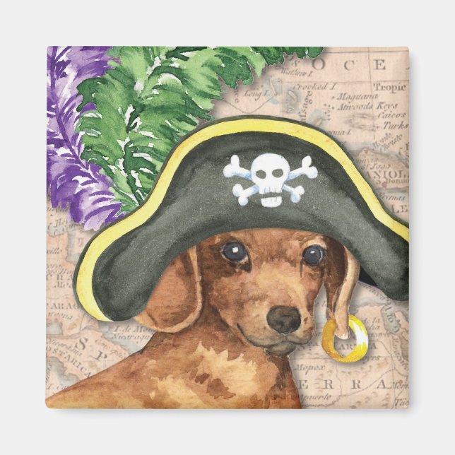 Íman Dachshund Pirate (Frente)