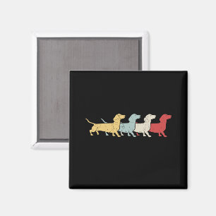 Íman Dachshund Retro Vintage