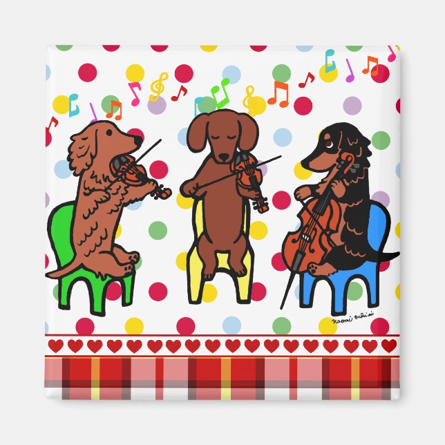 Íman Dachshund String Trio (Frente)