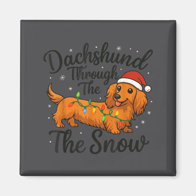 Íman Dachshund Through The Snow Christmas Pajama Toddle (Frente)