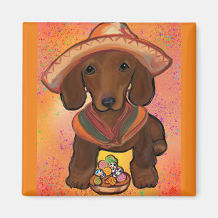 Íman Dachshund Vermelho